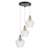 Závěsné svítidlo Sk.eniko plate black 3x40W E14 clear lampshade