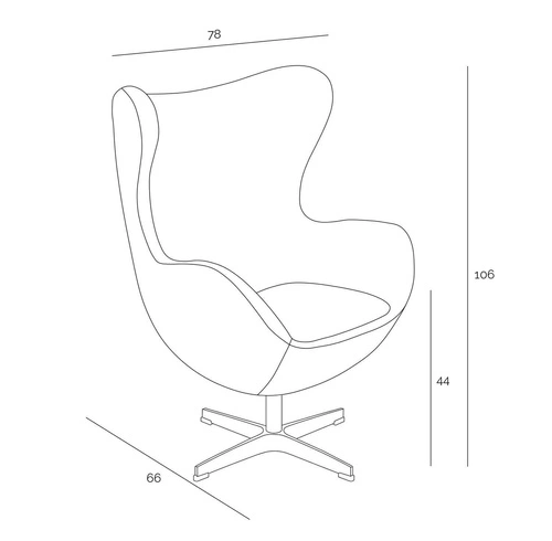 Kožené otočné křeslo ušák Jajo D2.DESIGN oranžové do obýváku a kanceláře moderní