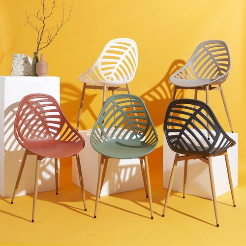 Jídelní a zahradní židle Alameda Intesi moderní plastová terakota na ocelových nohách