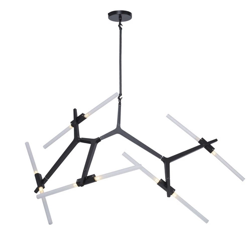 Závěsné svítidlo STICKS-6 zlaté moderní, nastavitelné nad jídelní stůl a do obýváku, 6 světel