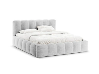 Čalouněná postel Lupine 200x200 šedá s úložným prostorem moderní glamour do ložnice