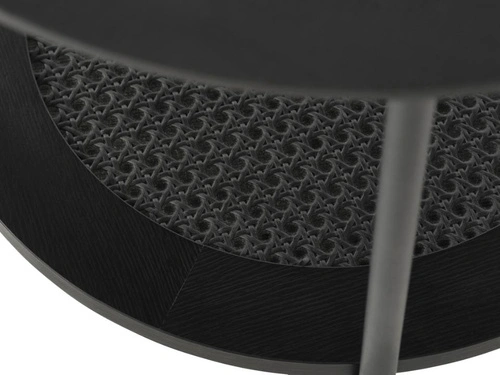 Příruční stolek Pensacola kulatý 50 cm černý dub do obývacího pokoje