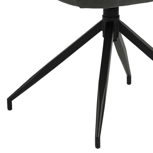 Otočená čalouněná židle Brenda Actona šedá s područkami do jídelny moderní