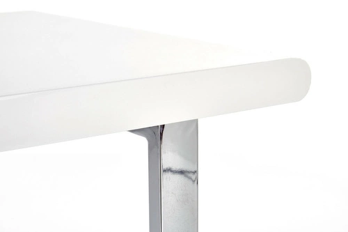 Psací stůl Gala bílý s zásuvkami moderní pracovní 120 cm vysoký lesk Intesi