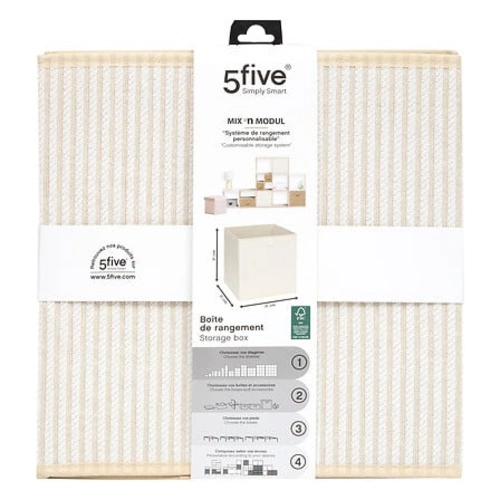 Textilní box do regálu Cotty béžový 31x31x31 cm na hračky a oblečení 5five