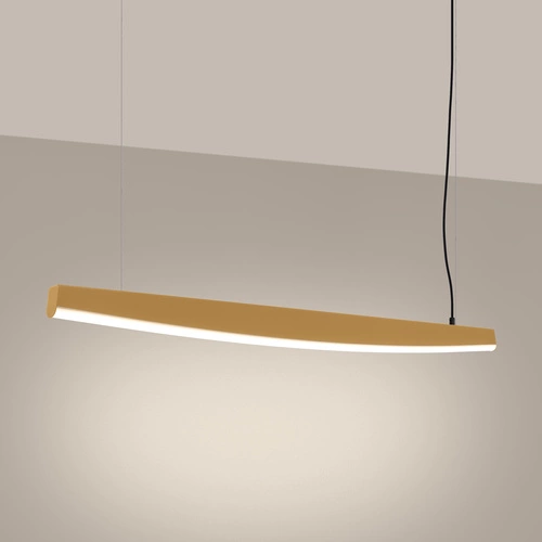 Moderní závěsné LED svítidlo JORUN 120 zlaté, nastavitelné do obýváku a nad stůl