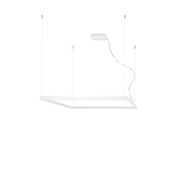 LED lustr Nelya L bílý moderní do obýváku 110 cm industriální Thoro