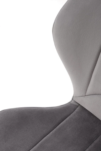 Jídelní židle Griviza Intesi čalouněná šedý samet moderní na černých nohách