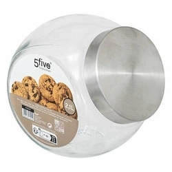 Skleněná nádoba s víkem z nerezové oceli