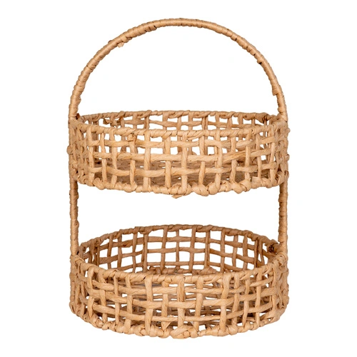 Organizer Anadia dekorativní boho koš s rukojetí z papíru do obýváku 39 cm