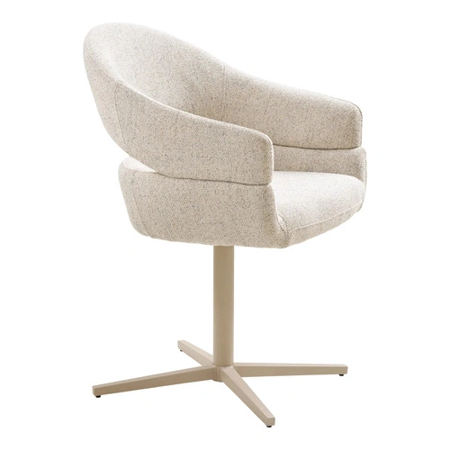 Otočná jídelní židle Dover světle šedá čalouněná do jídelny a obýváku