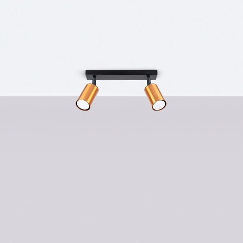 Stropní svítidlo WINX 2 černé měď moderní kovové do obýváku a ložnice SOLLUX