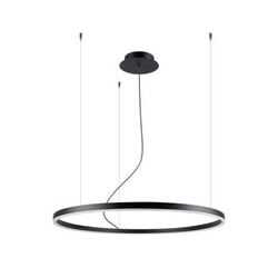 Moderní černý LED lustr ODA 80 s nastavitelným osvětlením do obýváku a jídelny 80 cm