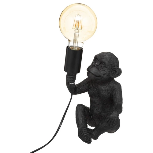 Noční lampa Monkey Atmosphera černá moderní do ložnice a obýváku 24,5 cm glamour