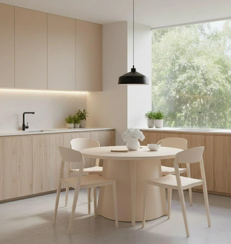 Židle Ribbon béžová plastová moderní jídelní a kuchyňská židle