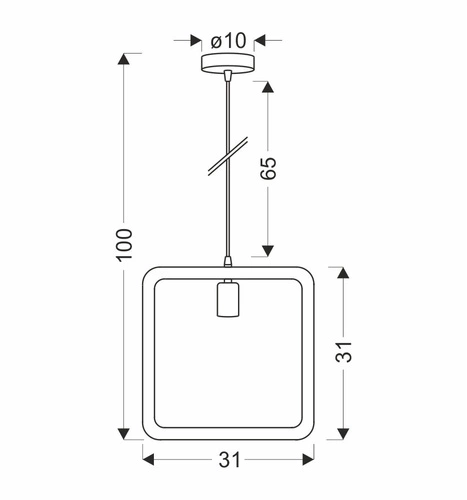 Quadro černá+béžová 1x40W E27 závěsná lampa