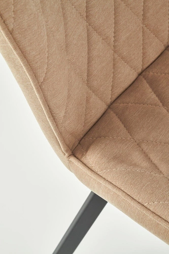Čalouněná židle Vermont béžová do jídelny a obýváku moderní s černými nohami Intesi