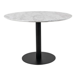 Stůl Bolzano 110 cm mramor/černá barva