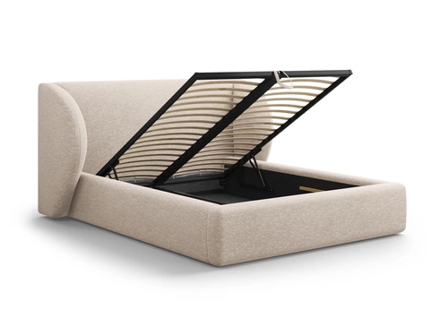 Miley II Béžová žinylková postel 160x200