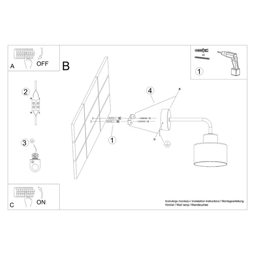 Moderní nástěnné svítidlo SAVAR 1 černé kovové do obýváku a ložnice SOLLUX