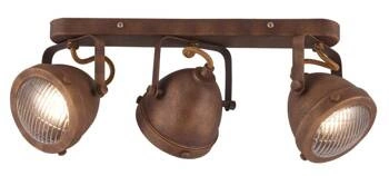 Stropní svítidlo Frodo moderní, nastavitelná 3bodová do obýváku a ložnice rezavá