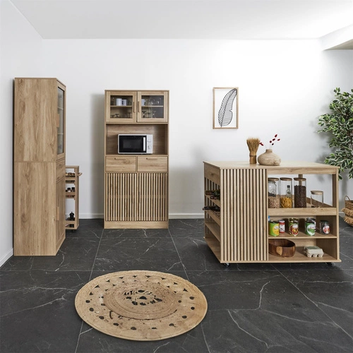 Kuchyňský ostrůvek na kolečkách Klaus Intesi skandinávský prostorný se zásuvkami 105 cm