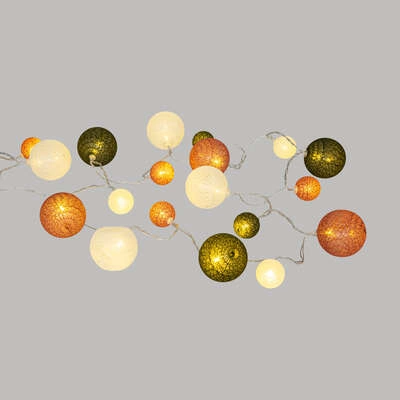 Světelný řetěz Atmosphera retro barevný LED 20 koulí do interiéru 340 cm na elektřinu