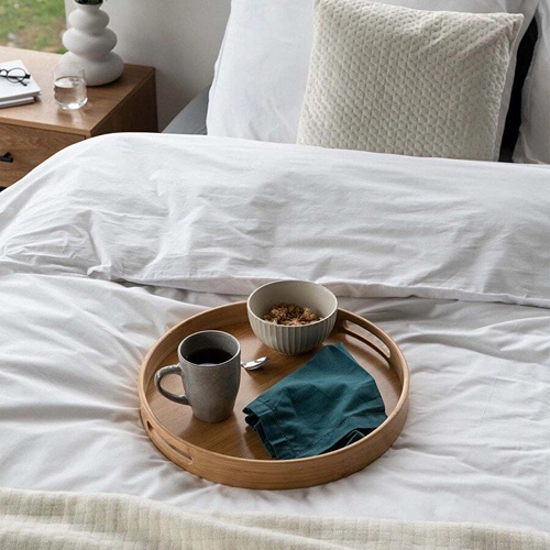 Kulatý bambusový dekorační podnos 40 cm 5five simply smart na servírování a ozdobu stolu