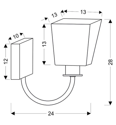 Nástěnná lampa Schubert 1x40W E27 černá/bílá