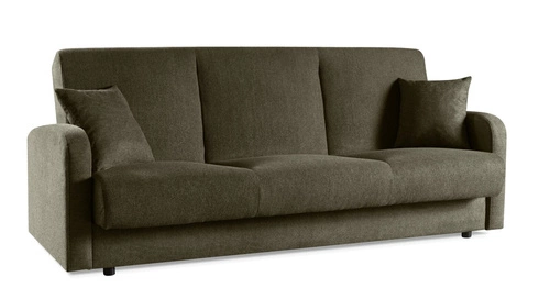 Rozkládací pohovka s úložným prostorem Corsica zelená, 3místná, na spaní do obýváku