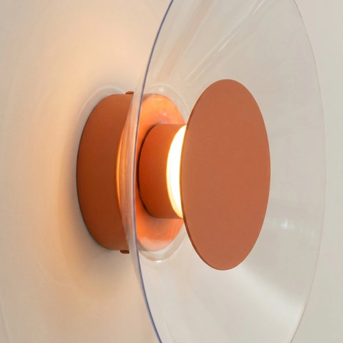 Nástěnné svítidlo ASTRO LED moderní terakota do obývacího pokoje 28 cm