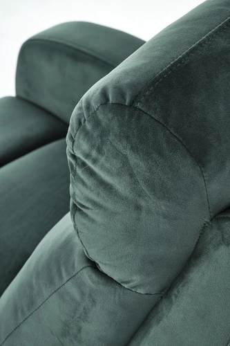 Rozkládací křeslo do obýváku Veral zelený samet moderní s funkcí spaní a houpání Intesi