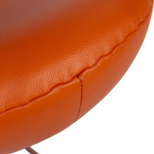 Kožený otočný taburet Jajo oranžový D2.DESIGN do obýváku moderní loftový