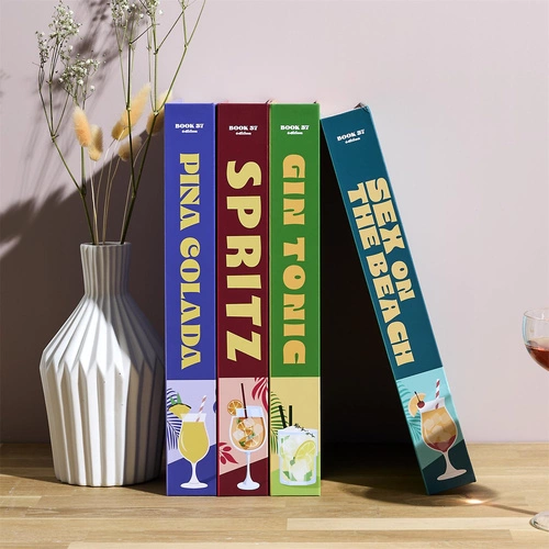 Intesi Pinacolada ozdobná krabička kniha fialová dekorativní do ložnice a obýváku