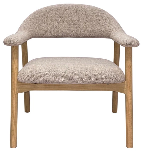 Křeslo Addi béžové boucle dub skandinávský do obýváku a ložnice Actona