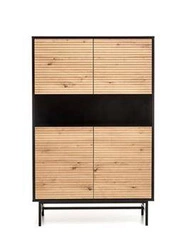 Vysoká komoda Nihala artisan dub/černá