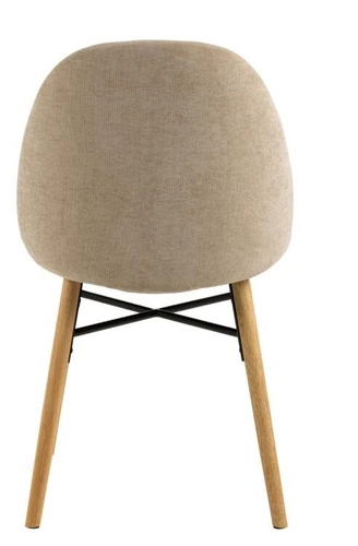 Čalouněná židle Sophia Actona béžová dubová moderní do jídelny a obýváku skandinávská