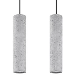 Závěsné svítidlo LUVO 2 šedé betonové moderní nad kuchyňský ostrůvek a do obývacího pokoje