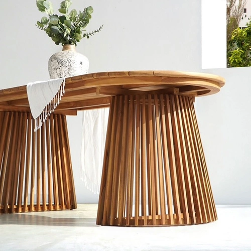 Jídelní stůl Berja oválný 200x90 z přírodního teakového dřeva