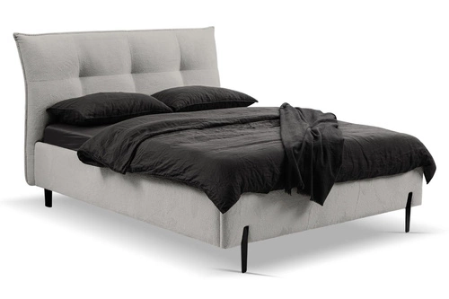 Čalouněná postel do ložnice Biscuit 140x200 šedá s úložným prostorem skandinávský styl