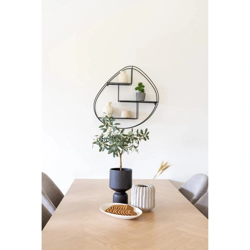 Keramický květináč Lamell šedý kulatý do obýváku moderní House Nordic