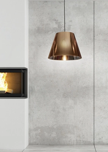 Závěsné svítidlo Platino 1 měděné 35 cm glamour do obýváku a jídelny CANDELLUX