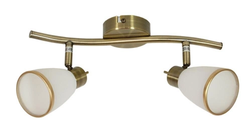 Stropní lampa Regent bílá a zlatá nastavitelná 2bodová do obývacího pokoje a jídelny