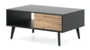 Konferenční stolek Tanga obdélníkový černý se zásuvkou moderní industriální do obýváku Intesi