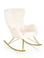 Houpací křeslo Fadil krémové/zlaté