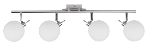 Moderní stropní svítidlo Ghost skleněné bílé 4bodové do obýváku a jídelny