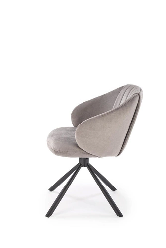 Otočná židle Arnadine šedá čalouněná s područkami do kanceláře i jídelny moderní Intesi