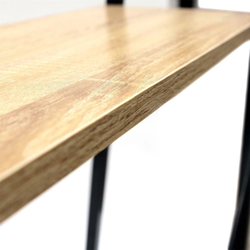 Kovová knihovna Cilyan Intesi do obýváku moderní přírodní černá 60 cm