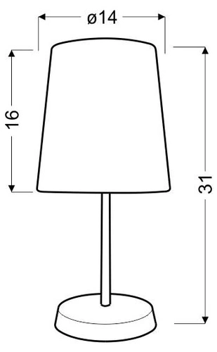 Dětská noční lampička Girl moderní bílá s textilním stínidlem CANDELLUX 31 cm