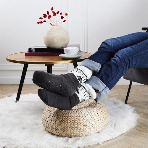 Zimní protiskluzové ponožky sherpa Intesi hnědé 39-42 teplé na doma